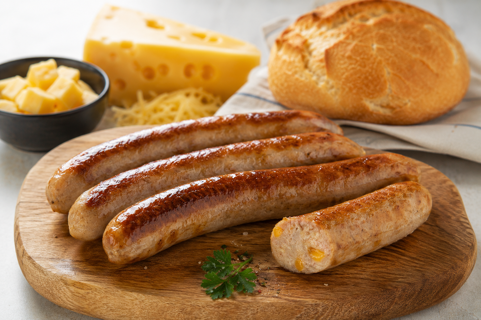 Käse-Bratwurst vom Angusrind (gefroren)