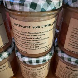 Mettwurst vom Lamm gekocht